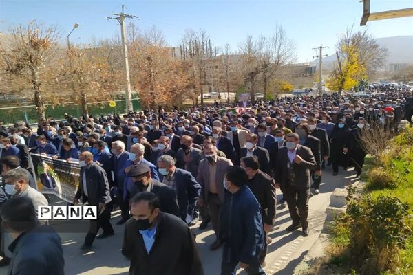 مراسم  وداع فرهنگیان با پیکر معاون فقید نهضت سواد‌آموزی کهگیلویه و بویراحمد