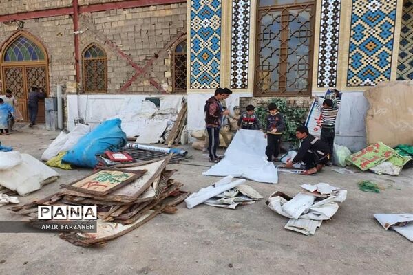 مشارکت نوجوانان در آماده‌سازی نمایشگاه ایام فاطمیه