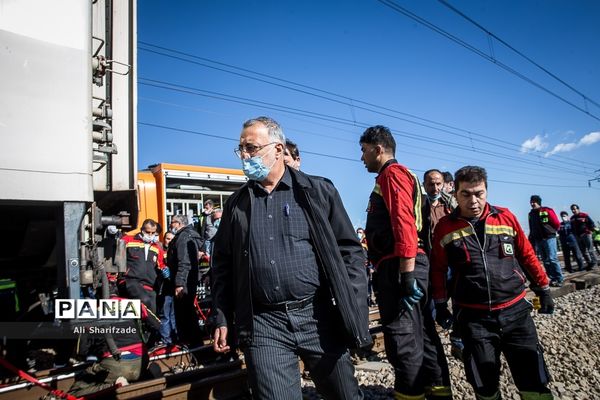 حادثه برخورد دو دستگاه قطار مترو کرج - تهران