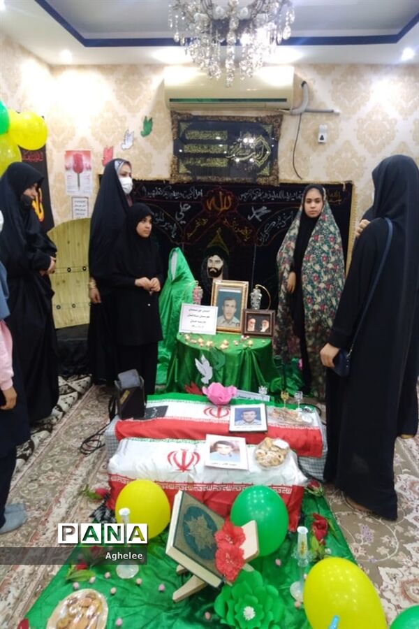 طرح لاله‌های روشن یادواره شهدای شادگان در منزل شهیدان والامقام