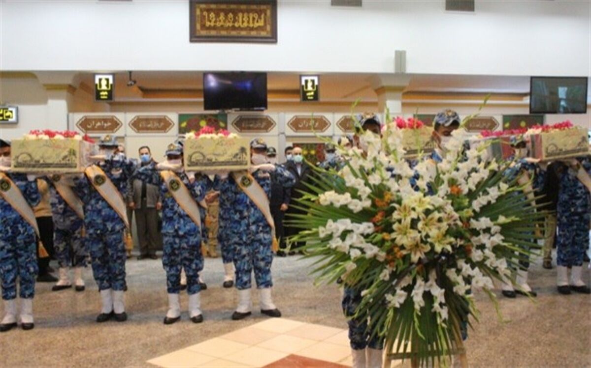 استقبال از پیکر شهیدان گمنام در بوشهر