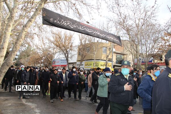 تشییع  پیکر دو شهید جاوید الاثرهشت سال دفاع مقدس در بجنورد