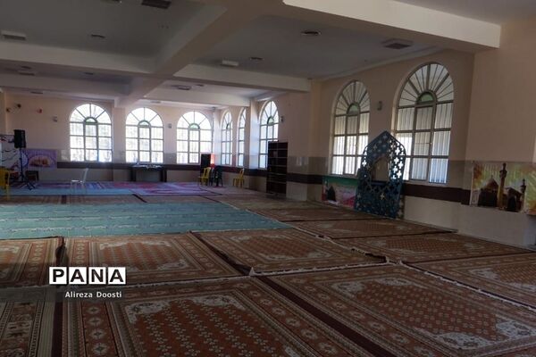 فضای زمستانی اردوگاه شهید آیت اله دستغیب در شیراز
