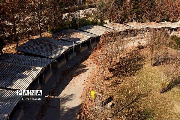 فضای زمستانی اردوگاه شهید آیت اله دستغیب در شیراز