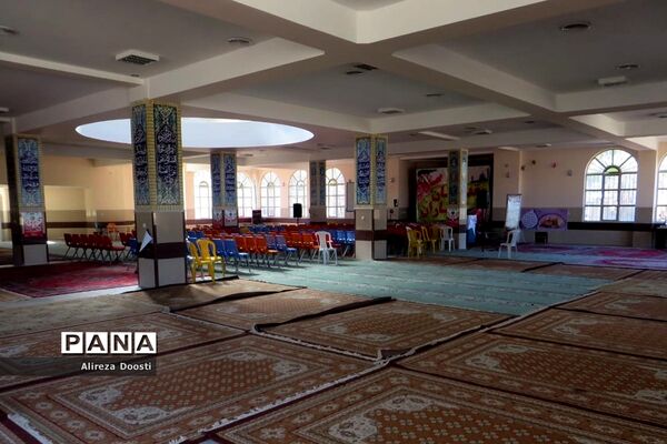 فضای زمستانی اردوگاه شهید آیت اله دستغیب در شیراز