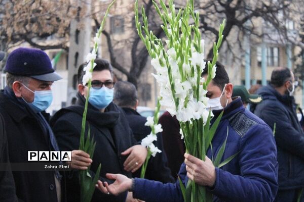 استقبال از پیکرهای مطهر سه شهید گمنام در تبریز