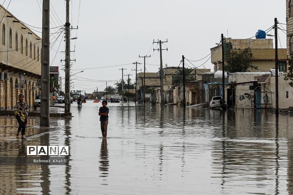 سیل در شهر کنارک استان سیستان و بلوچستان