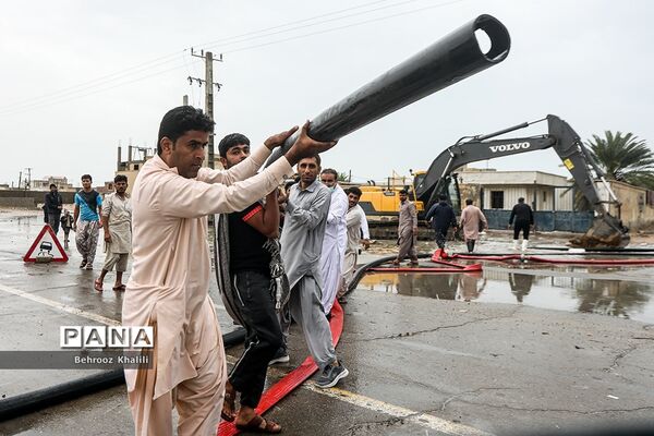 سیل در شهر کنارک استان سیستان و بلوچستان
