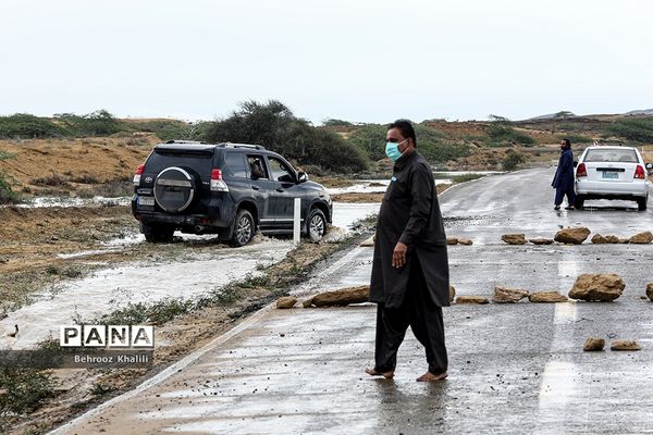 سیل در شهر کنارک استان سیستان و بلوچستان