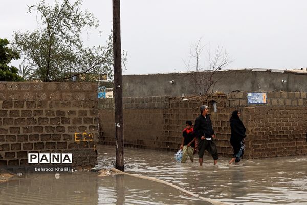 سیل در شهر کنارک استان سیستان و بلوچستان