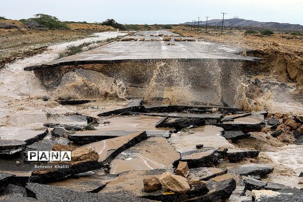 سیل در شهر کنارک استان سیستان و بلوچستان