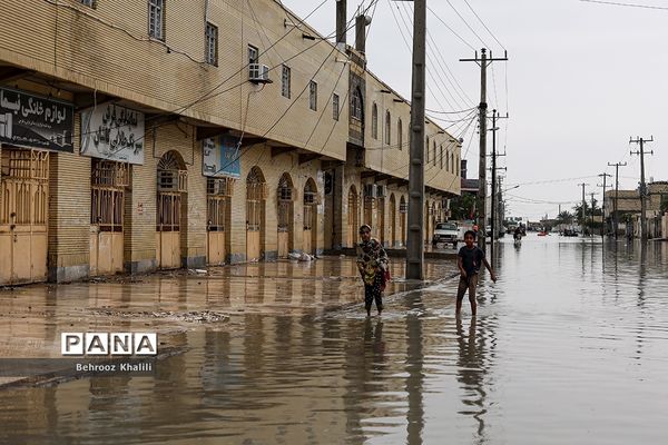 سیل در شهر کنارک استان سیستان و بلوچستان