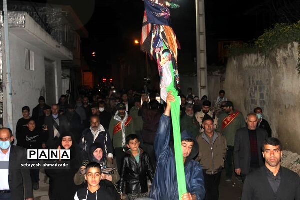 مراسم وداع با شهدای گمنام در روستای تیله نو گلوگاه