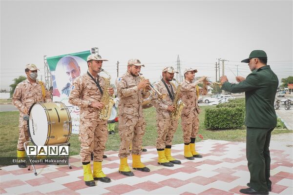 رونمایی از تندیس شهید سپهبد حاج قاسم سلیمانی در شهرستان امیدیه
