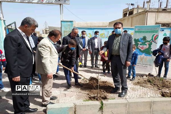 کاشت نهال برای تقدیر از هنرمندان تاکستان