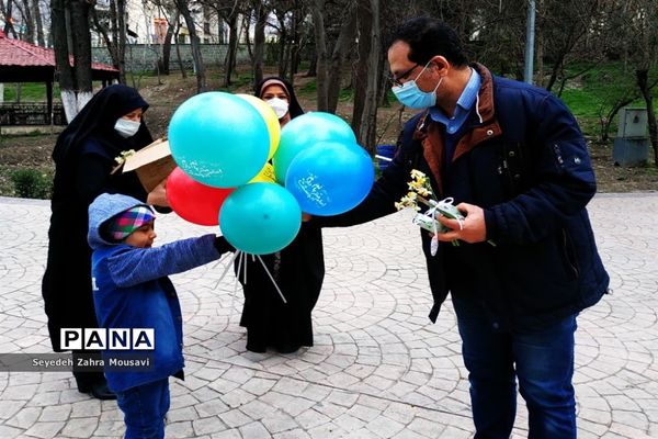 پویش «حال خوب» توسط دانش آموزان منطقه ۱۳ در بوستان قیطریه
