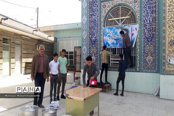 شرکت مهدی یاوران مدارس حمیدیه در مراسم نماز جمعه