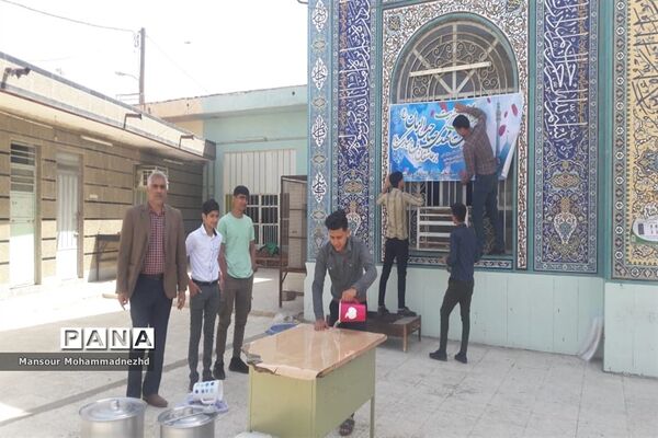 شرکت مهدی یاوران مدارس حمیدیه در مراسم نماز جمعه