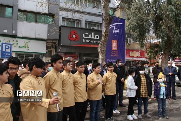 راهپیمایی دانش‌آموزی مهدی یاوران به مناسبت نیمه شعبان در ساری