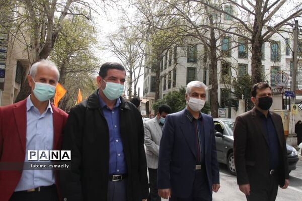 راهپیمایی دانش‌آموزی مهدی یاوران به مناسبت نیمه شعبان در ساری