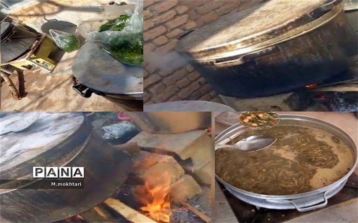 پخت و توزیع نذری به مناسبت دوازدهمین نور ولایت و امامت