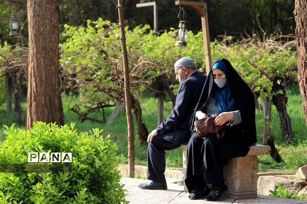 فضای زیبای باغ دولت‌آباد یزد در ایام نوروز