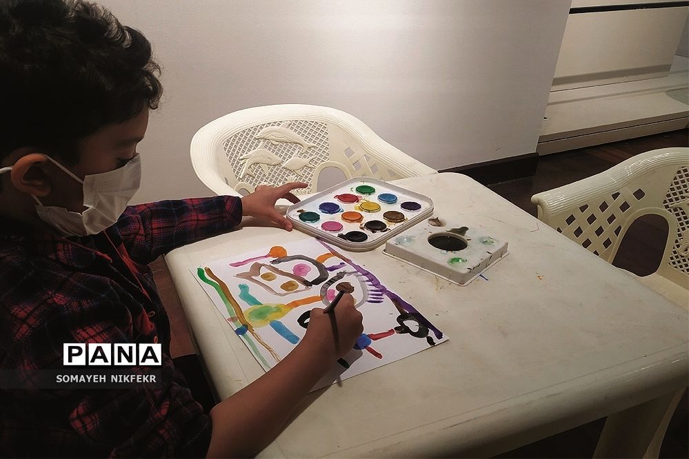 غرفه نقاشی ویژه کودکان در موزه ملی ایران، جهت آشنایی با فرهنگ و تمدن ایران