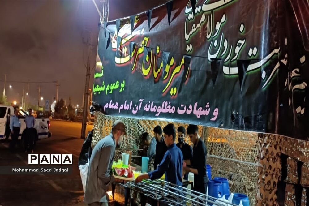 برپایی ایستگاه صلواتی به‌مناسبت شهادت حضرت علی(ع) در چابهار