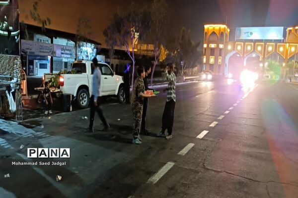 برپایی ایستگاه صلواتی به‌مناسبت شهادت حضرت علی(ع) در چابهار