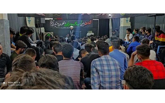 عزاداری سالروز شهادت امام علی(ع) در دبیرستان آیت‌الله خامنه‌ای قم