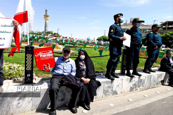 حضور پرشور مردم مشهد در راهپیمایی روز قدس