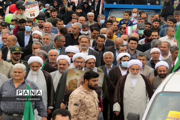 بانگ استکبارستیزی مردم در خیابان‌های بهنمیر پیچید