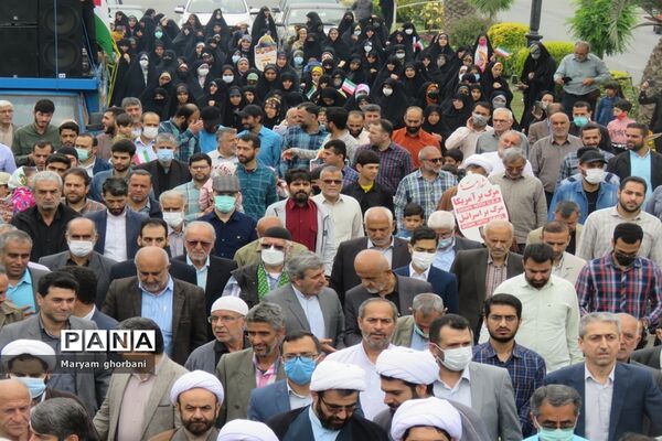 بانگ استکبارستیزی مردم در خیابان‌های بهنمیر پیچید