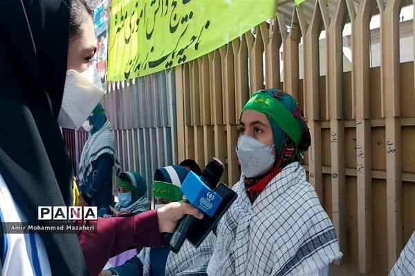 شور و اشتیاق حضور دانش‌آموزان زاهدانی در راهپیمایی روز قدس