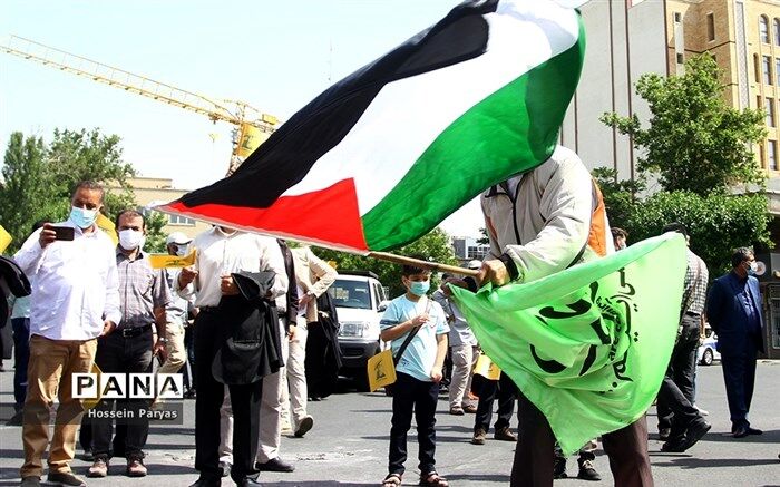 دانش‌‌آموزان اندیمشکی از علت حضور خود در راهپیمایی روز قدس می‌گویند/فیلم