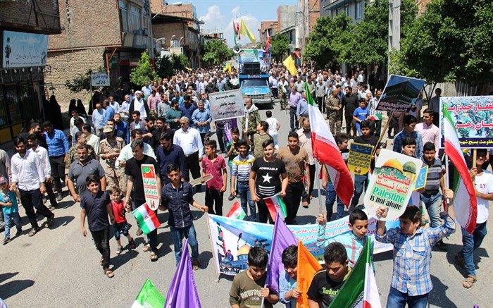 من در راهپیمایی روز قدس شرکت می کنم/فیلم