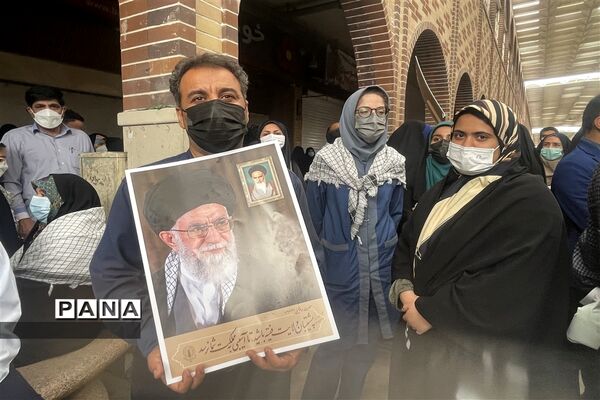 حضور پرشور و حماسی جامعه فرهنگیان ناحیه یک اهواز در راهپیمایی روز جهانی قدس