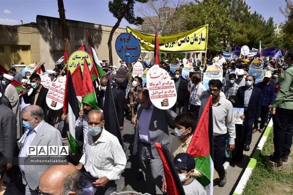 حضور پرشور مردم شهرستان بیرجند در راهپیمایی روز قدس