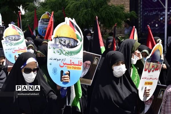 حضور پرشور مردم شهرستان بیرجند در راهپیمایی روز قدس