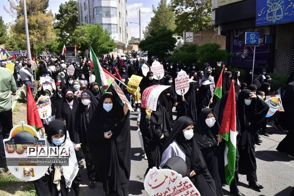 حضور پرشور مردم شهرستان بیرجند در راهپیمایی روز قدس
