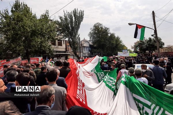 حضور پرشور فرهنگیان و دانش‌آموزان آذربایجان غربی در راهپیمایی روز قدس