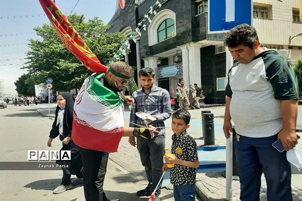حضور پرشور دانش‌آموزان و فرهنگیان ناحیه۶ مشهد مقدس  در راهپیمایی روز قدس