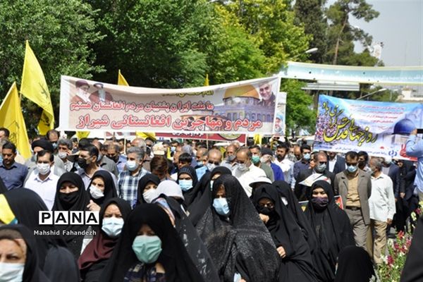 حضور پرشور مردم شیراز در راهپیمایی  روز قدس