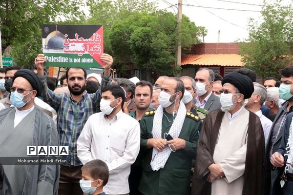 حماسه حضور مردم آباده در حمایت از مردم مظلوم فلسطین