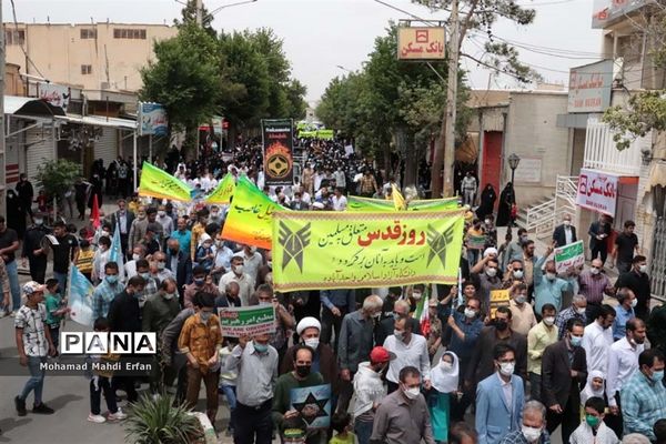 حماسه حضور مردم آباده در حمایت از مردم مظلوم فلسطین