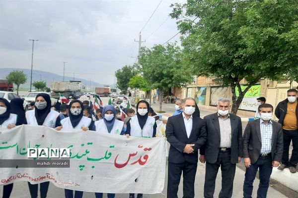 حضور گسترده دانش‌آموزان تشکیلات پیشتازان در راهپیمایی روز قدس