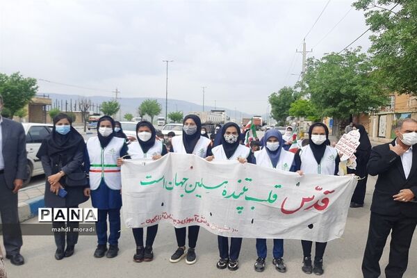 حضور گسترده دانش‌آموزان تشکیلات پیشتازان در راهپیمایی روز قدس
