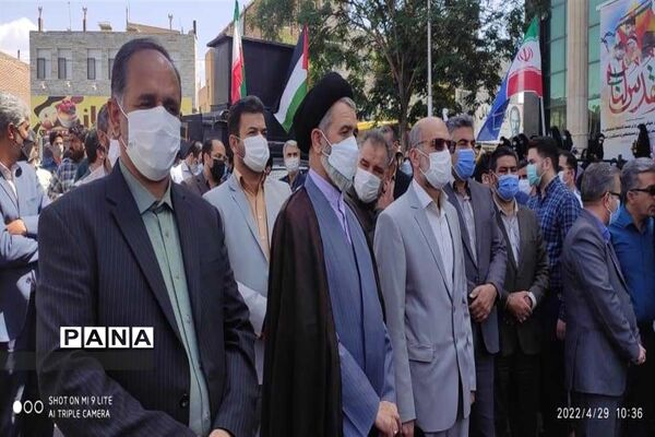 حضور پیشتازان شهرستان بیرجند در راهپیمایی روز قدس