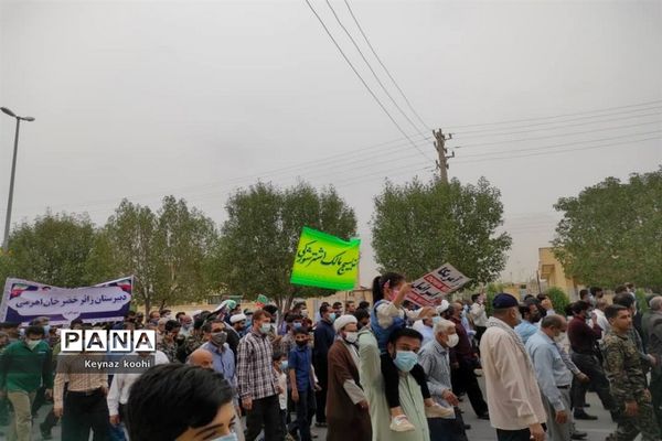 راهپیمایی روز جهانی قدس در اهرم تنگستان