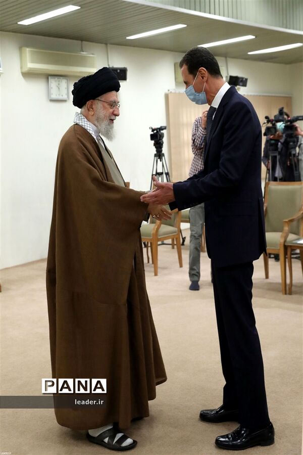 دیدار رئیس‌جمهوری سوریه با حضرت آیت‌الله خامنه‌ای رهبر معظم انقلاب اسلامی